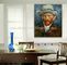 Αναπαραγωγή αυτοπροσωπογραφίας έργων ζωγραφικής του Vincent Βαν Γκογκ στον καμβά για το ντεκόρ σπιτιών